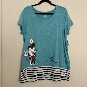 Disney Blue Minnie Mouse Women's Top